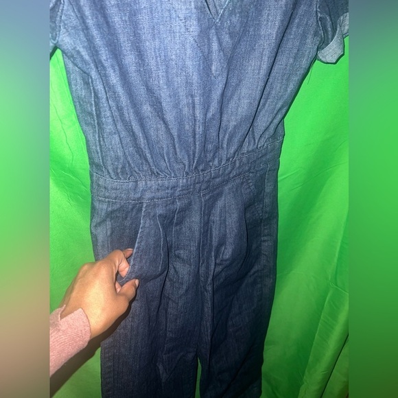 ASOS Denim Jumpsuit with Keyhole Back size 0 - Picture 4 of 7